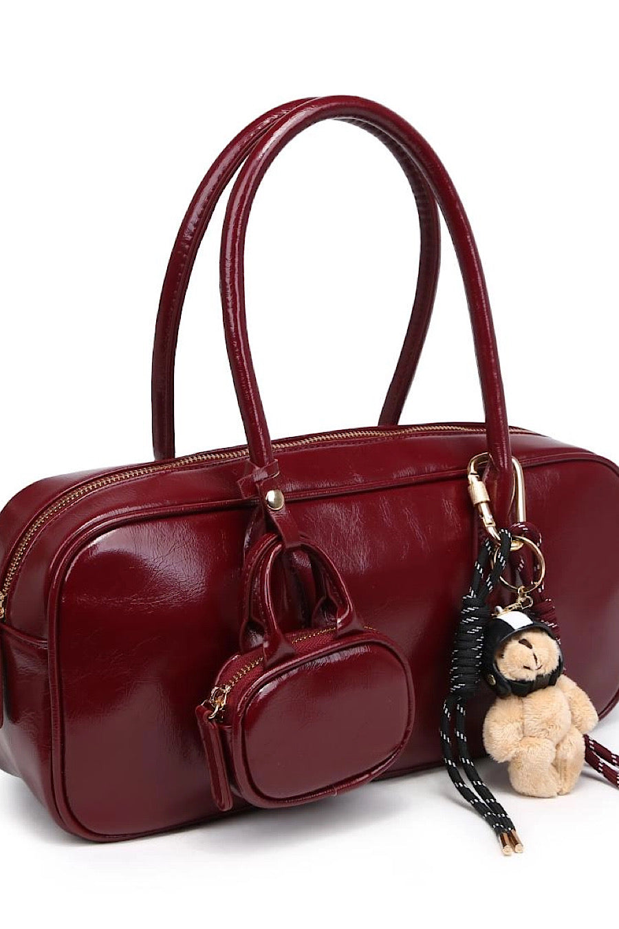 Liora Modern Shoulder Bag in Wine