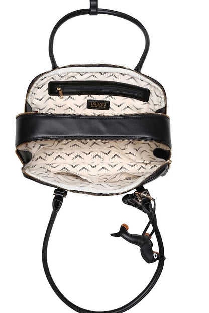Ione Modern Shoulder Bag in Natural or Black
