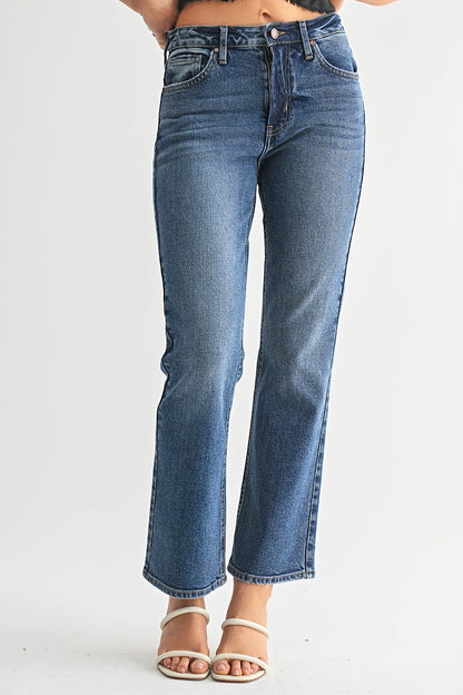 Overcast Sky Slim Bootcut Ankle Jeans