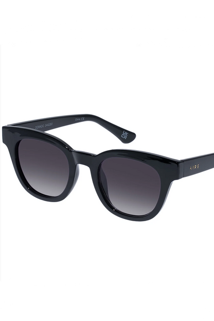 AIRE Dorado Sunglasses in Black &amp; Warm Smoke
