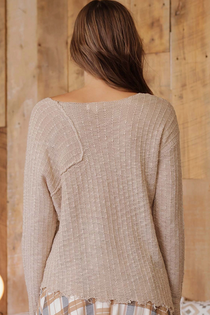 Distressed Patchwork Sweater