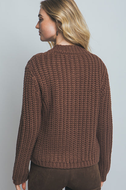 Dusty Trail Chunky Knit Cardigan Sweater
