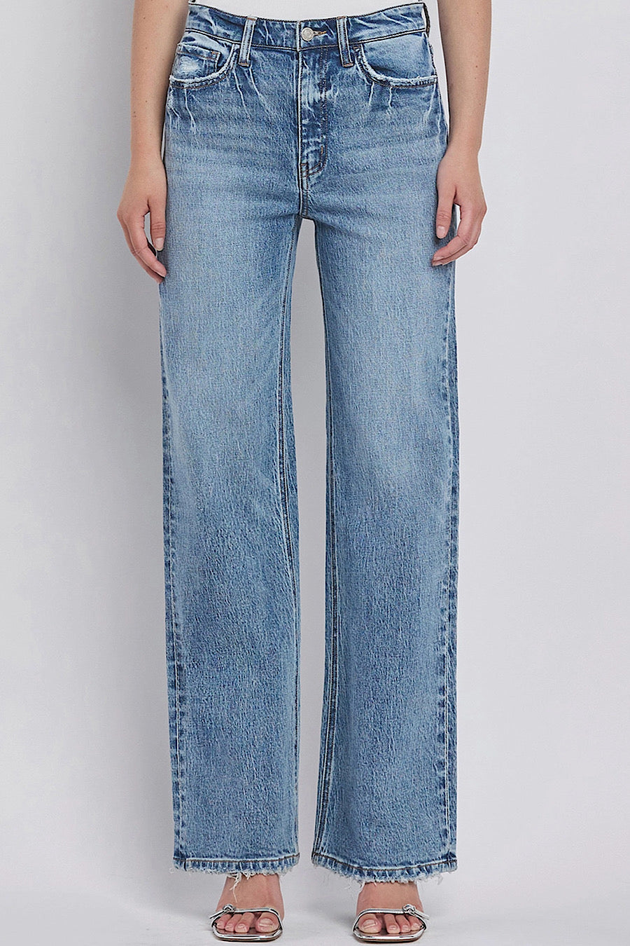 Leaping Water High Rise Wide Leg Jeans