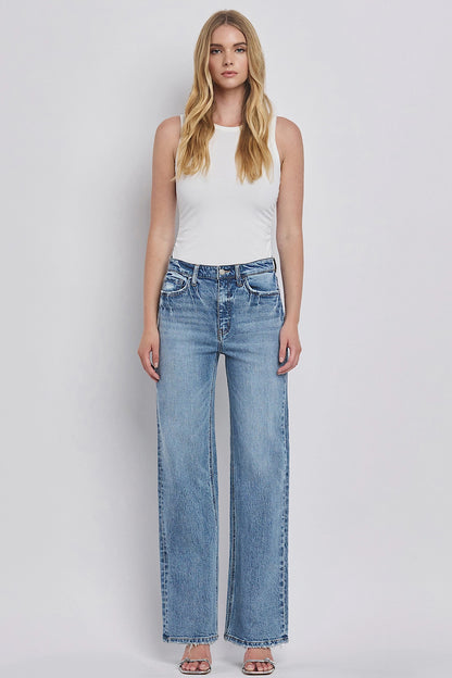 Leaping Water High Rise Wide Leg Jeans