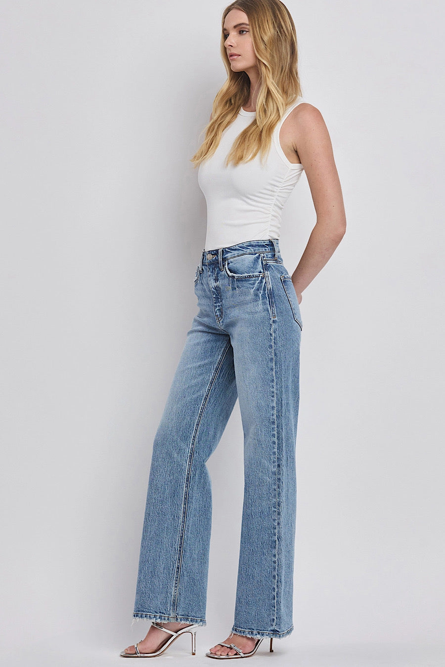 Leaping Water High Rise Wide Leg Jeans