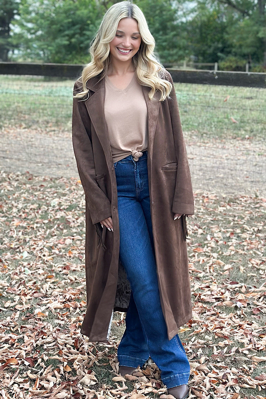 Inner Outlaw Fringe Suede Long Jacket