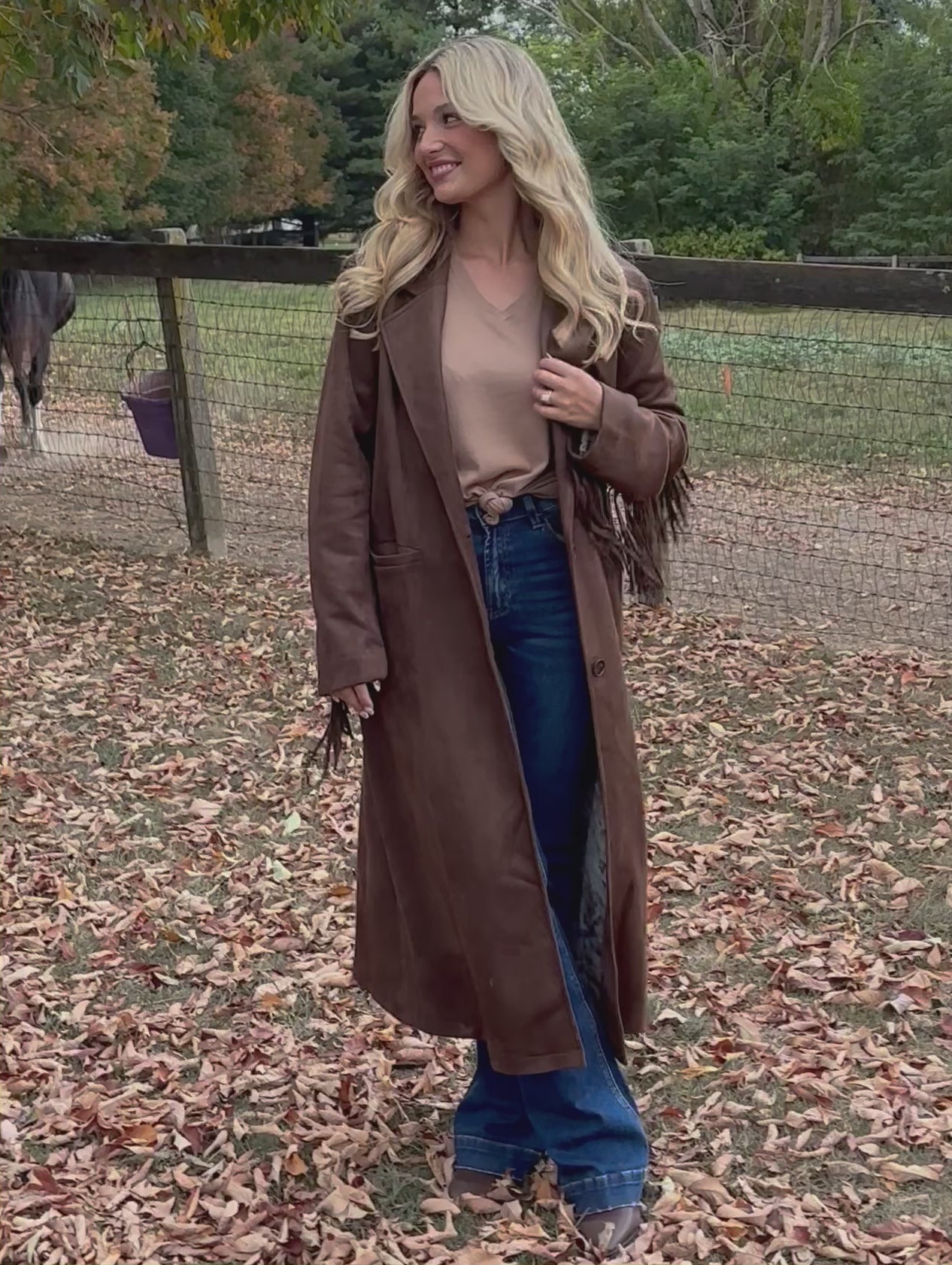 Inner Outlaw Fringe Suede Long Jacket