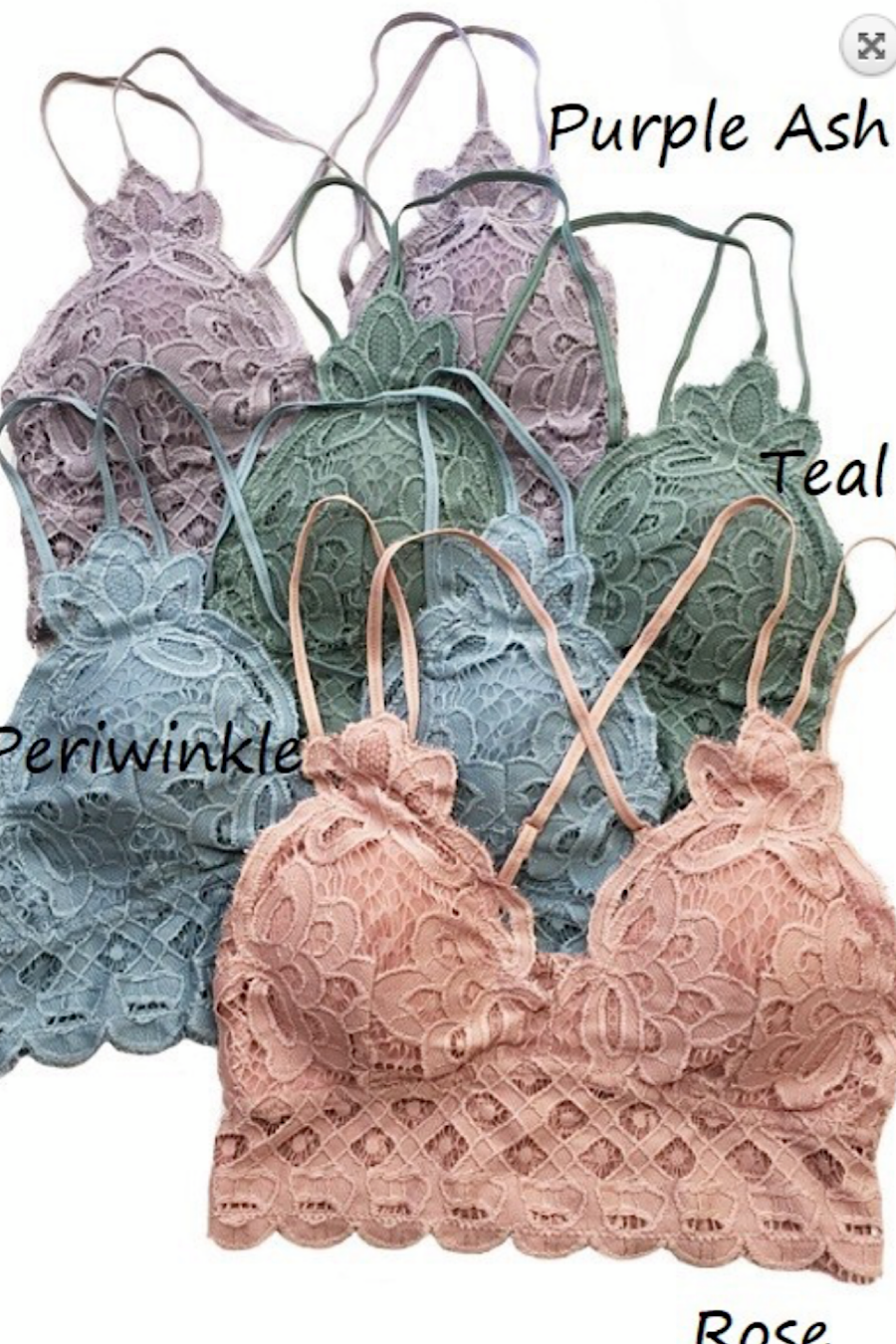 Lace Bralettes in Various Colors