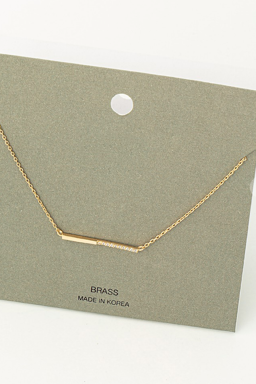 Thin Bar Necklace in Gold or Silver