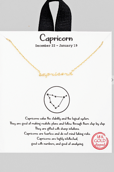 Script Zodiac Sign Necklace Choose