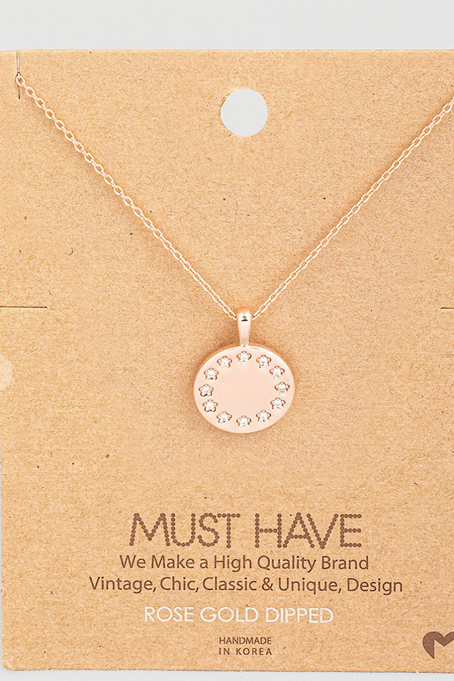 Dainty Disc Necklace in Silver or Rose Gold