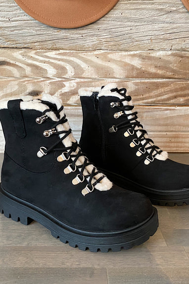 Biscuit Lace Up Boots