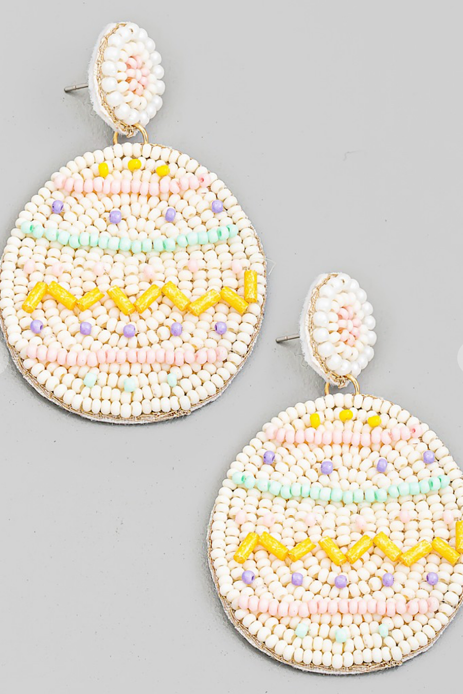 Beaded Easter Egg Earrings