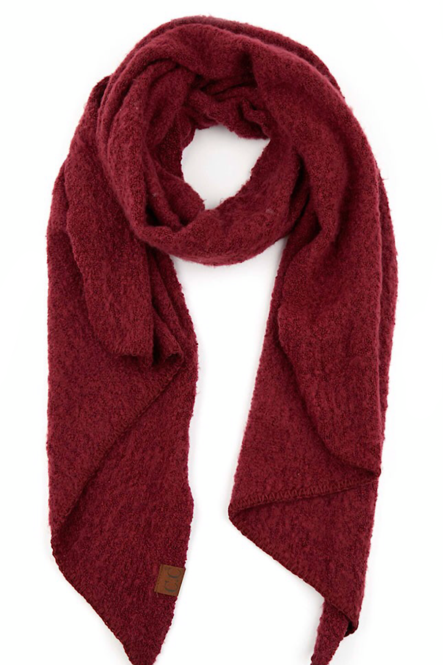 CC Bias Scarf in Burgundy