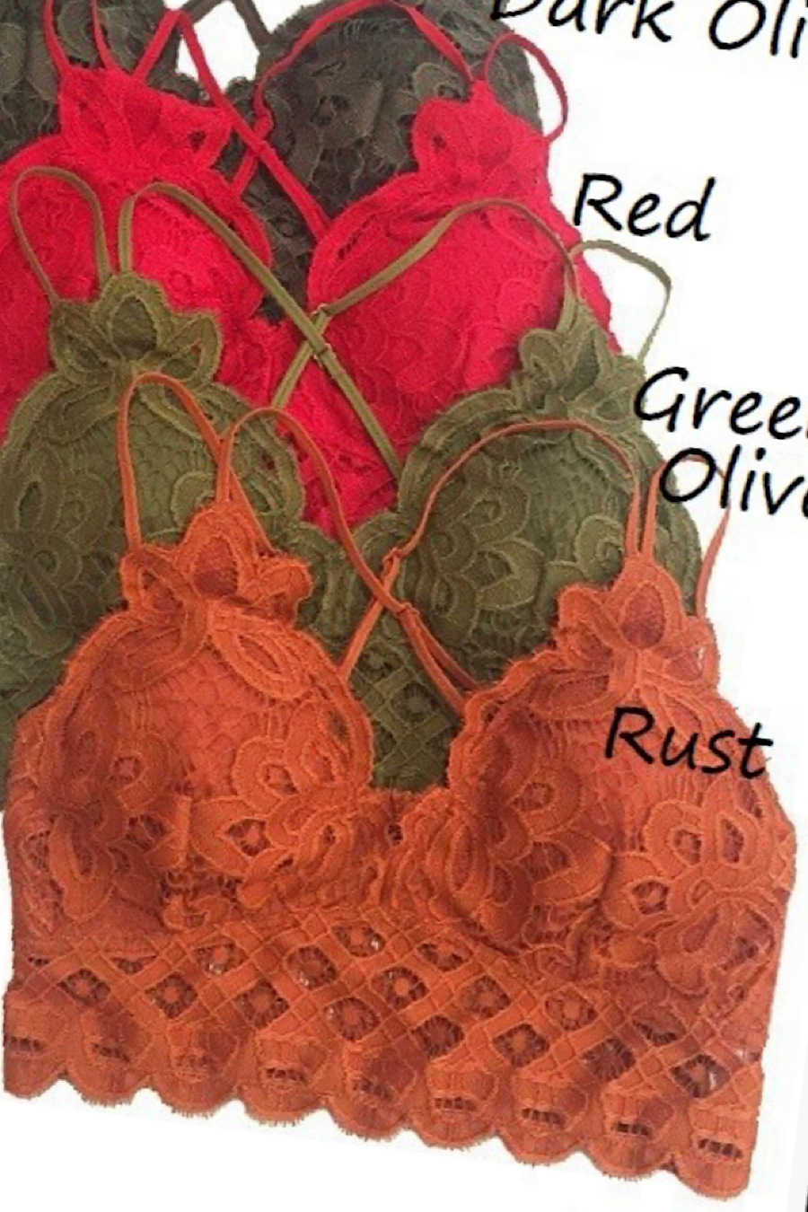 Lace Bralettes in Various Colors