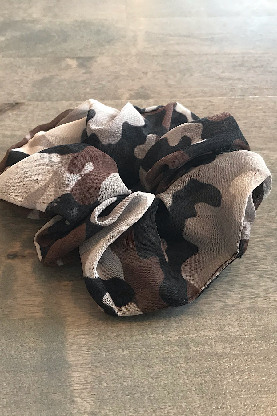 Cheetah or Camo Scrunchie