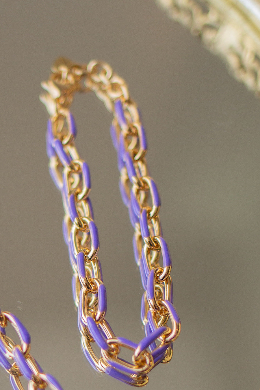 2 Tone Enamel Paperclip Bracelet in 3 colors!