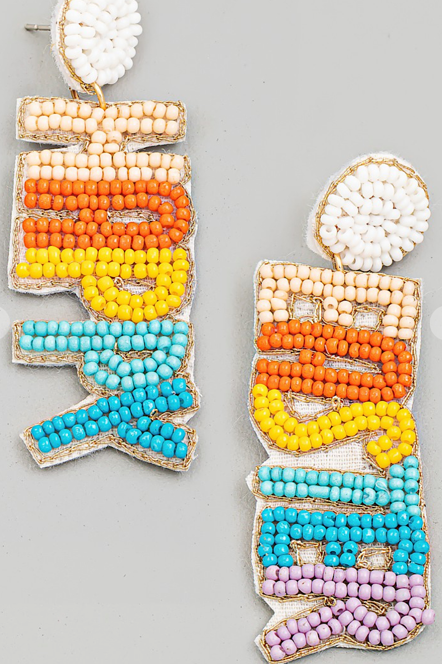 Beaded Easter Drop Earrings