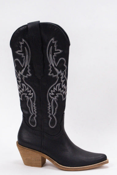 Natalie Western Boots in Black