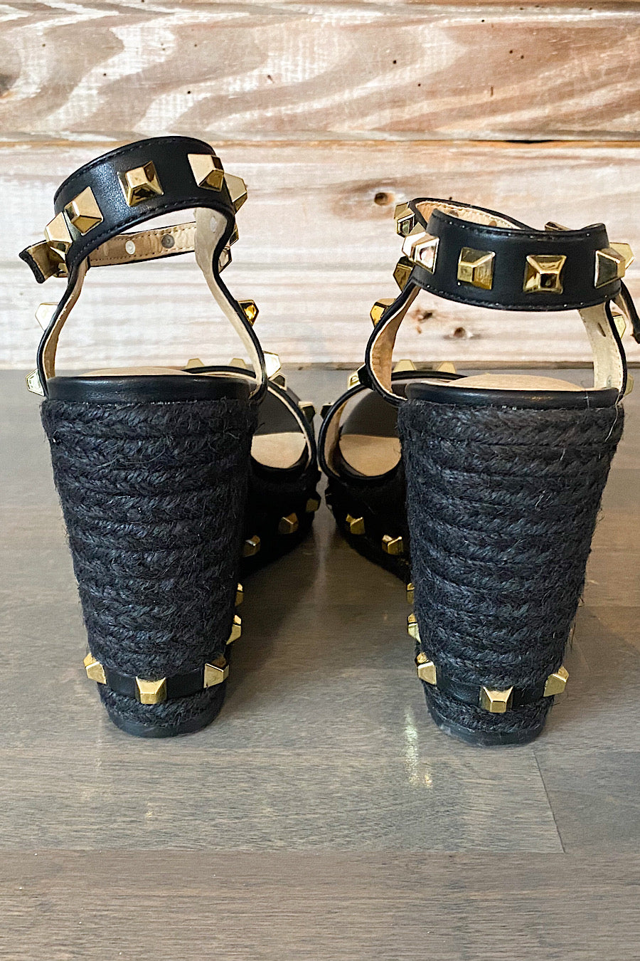 Jemma Wedge Studded Sandals