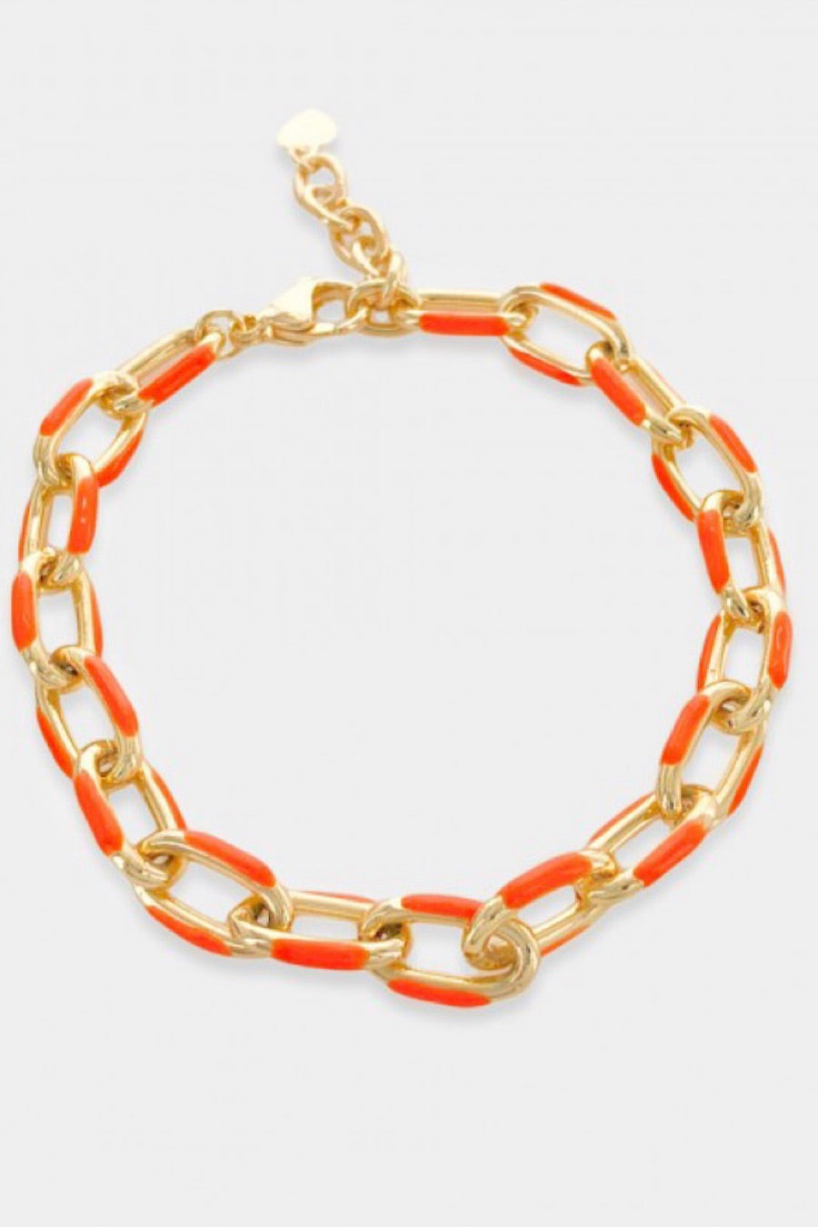 2 Tone Enamel Paperclip Bracelet in 3 colors!