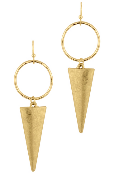 Triangle Drop Earrings in Gold OR Silver