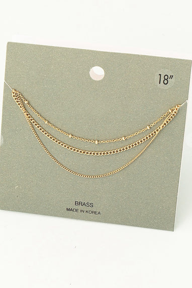 Dainty Layered Necklace in Silver or Gold