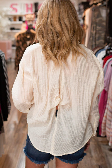 Knotted Crinkle Blouse