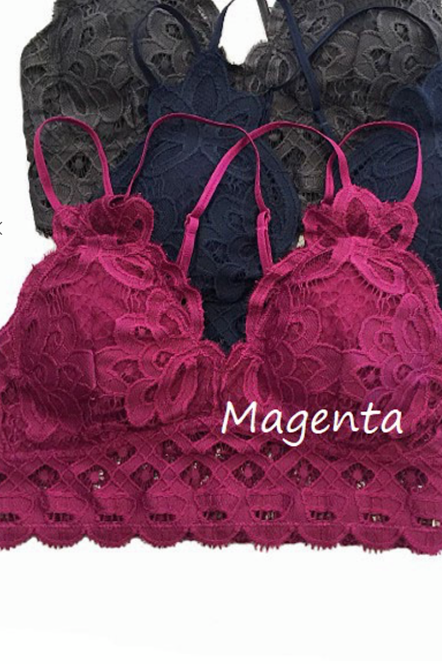 Lace Bralettes in Various Colors