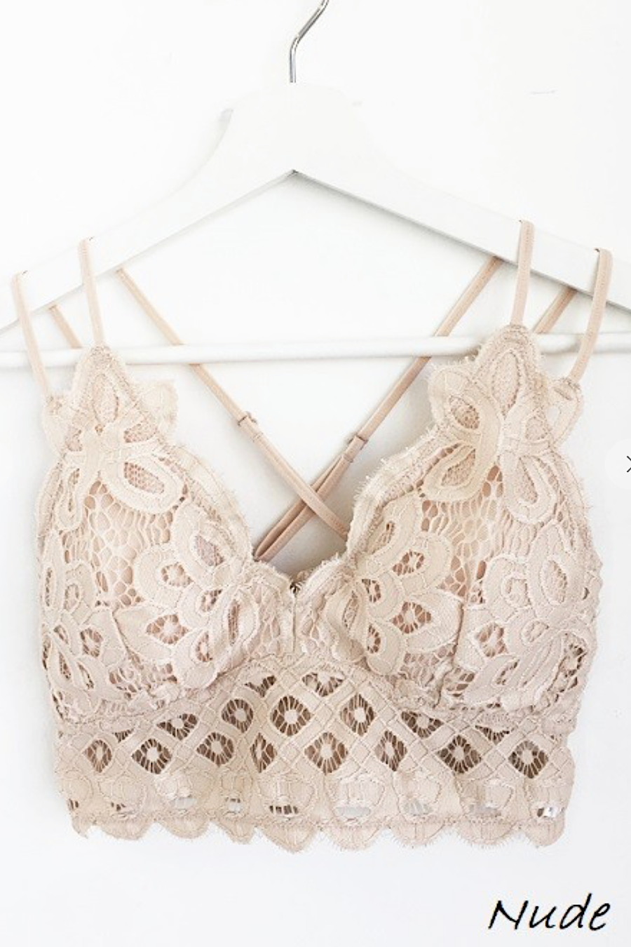 Plus Size Lace Bralette in Black, Sandstone, Light Taupe or Nude