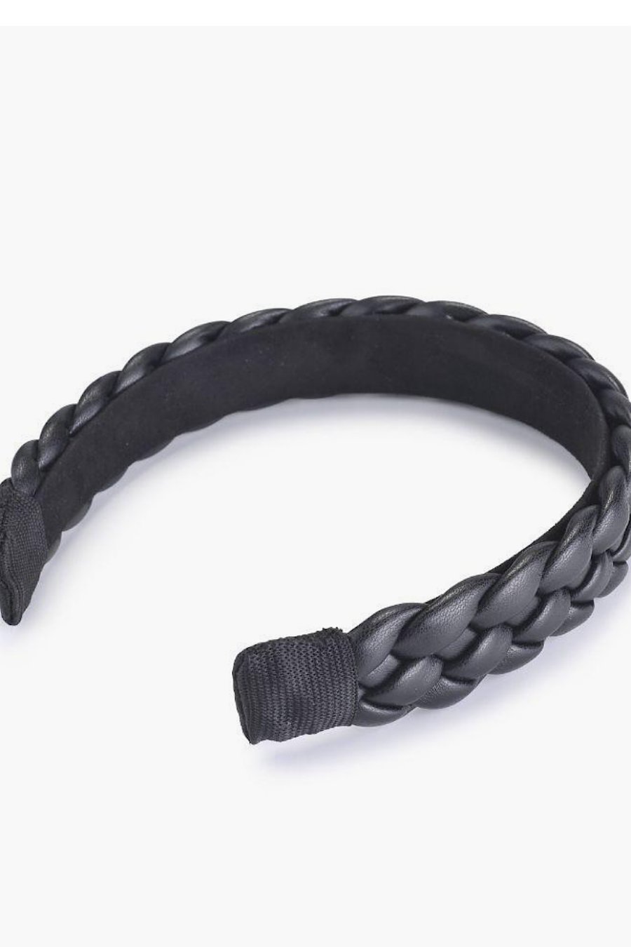 Braided Leather Headband in Cocoa or Black