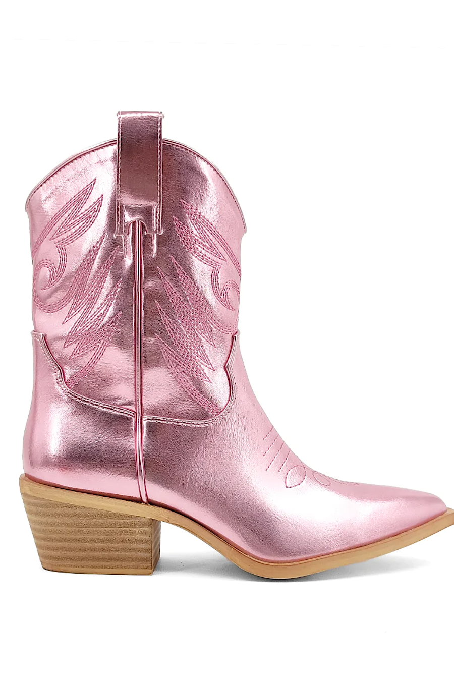 Metallic Pink Zahara Cowboy Boots