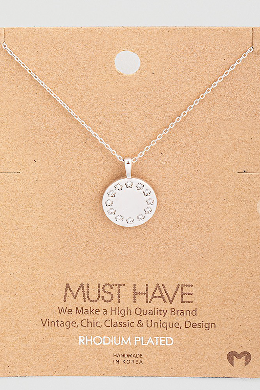 Dainty Disc Necklace in Silver or Rose Gold