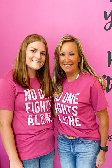 No One Fights Alone Breast Cancer T-Shirt